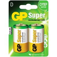 Элемент питания GP LR20 Super Alkaline 13A 2шт (упак) D (батарейка) картинка 